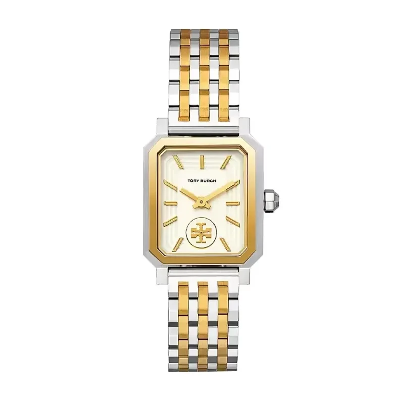Tory Burch Robinson Cream Dial Two-Tone Ladies Watch- TBW1501